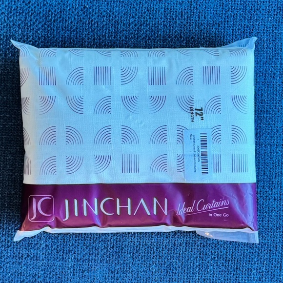 NEW Sheer French door curtain panel 72x52" with rod pocket and tieback - Picture 2 of 4